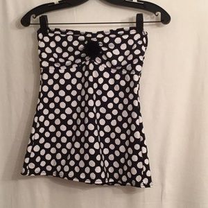 Ocean ave black and white dots tankini